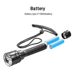 Professional Super Powerful 8000LM led Scuba Diving IPX8 Waterproof Flashlight Diver Light LED Underwater Torch Lamp Lanterna