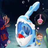 Children Cartoon Diving Mask Swimming Full Face Snorkeling Mask  Boys Girls Underwater Scuba Anti Fog Snorkel Set Equipment Kids