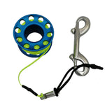 15m 20m Mini Scuba Diving Spool Finger Reel Bolt Snap Hook Aluminum Alloy Free Diving Finger Spool Dive Reel