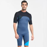 SBART 2MM Neoprene Wetsuit Men Keep Warm Swimming Scuba Diving Bathing Suit Short Sleeve Triathlon Wetsuit for Surf Snorkeling