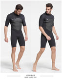 SBART 2MM Neoprene Wetsuit Men Keep Warm Swimming Scuba Diving Bathing Suit Short Sleeve Triathlon Wetsuit for Surf Snorkeling