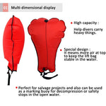 New Scuba Diving Lift Reflective Snorkeling Bag Cave Wreck Salvage Flotation Gear Equipment Over Pressure Valve Bag 70/140 LBS