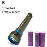 2024 new 8000LM high power Waterproof Diving Flashlight T6 L2 Underwater light 3 Modes 18650/26650 Scuba Flash Light