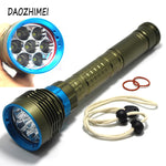 2024 new 8000LM high power Waterproof Diving Flashlight T6 L2 Underwater light 3 Modes 18650/26650 Scuba Flash Light