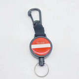 2021 Scuba Diving Anti-lost Spring Scalable Black spray paint 316 Stainless steel wire Lanyard Under Water TEC Dive Safety Tool