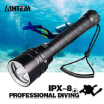 Professional Super Powerful 8000LM led Scuba Diving IPX8 Waterproof Flashlight Diver Light LED Underwater Torch Lamp Lanterna