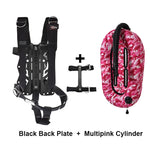 30LBS Scuba Tech Diving BCD for Travel Backmount Donut Wing with Single Cylinder STA Harness Buoyancy Compensators Camouflage