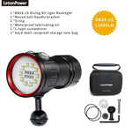 Professional Underwater 27 LED Photography Light Highlight Lamp 20000Lumens Diving Flashlight 100M Waterproof Video Camera torch