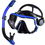 Scuba Diving Mask Snorkel Set For Adults Tempered Glass Professional Panoramic Snorkeling Gear Swimming Training Snorkel Kit