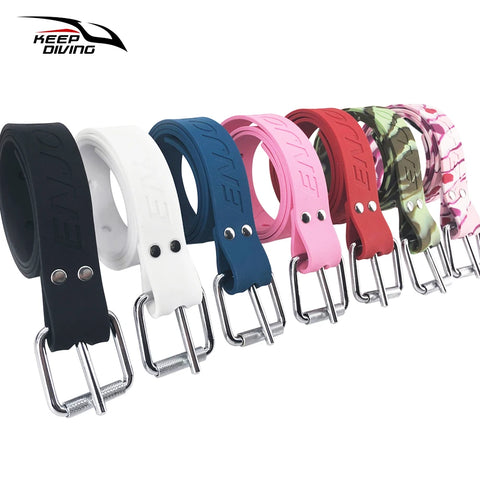 1 pcs 1.3M~1.5M Cutable Silicone Gel Rubber Weight Belt With Stainless Steel Buckle Freediving ScubaDiving BCD Accessories