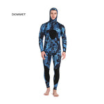 DEMMET Hooded Camouflage 3MM Two-piece Neoprene Wetsuit For Scuba Diving Swimming Underwater Hunting Wetsuit Keeps Warm And Cold