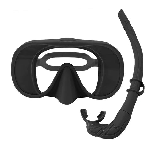 Diving facial mirror, anti -fog 180 ° snorkeling facial mirror, deep water diving mask diving goggles with respiratory tube