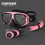 COPOZZ Professional Diving Scuba Mask No Fogging Snorkeling Scuba Dive Glasses Seal Diving Tempered Glass Mask Goggles Men Women