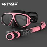 COPOZZ Professional Diving Scuba Mask No Fogging Snorkeling Scuba Dive Glasses Seal Diving Tempered Glass Mask Goggles Men Women