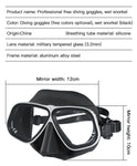 Similar Apollo Mask Diving Mask Aluminum Alloy Frame Configurable Diopter Mask Glasses Scuba Masks Snorkeling Wet Tube Set