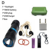 Waterproof IPX8 Diving Flashlight L2 LED Scuba Diver Diving Light 100M 26650 Waterproof Lantern Camping Fishing LED Torch