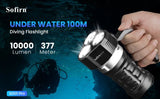 Sofirn SD01 Pro 10000LM Powerful Diving Light 3* XHP50.2 Scuba Dive Flashlight Underwater Torch with Magnetic Control Switch