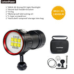 Professional Underwater 27 LED Photography Light Highlight Lamp 20000Lumens Diving Flashlight 100M Waterproof Video Camera torch