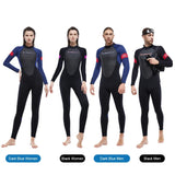 Wetsuit for Men Women One-piece Scuba Diving Suit 3MM Neoprene Long Sleeve Snorkeling Surfing Swimsuit for Girls Sun Protection