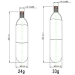 Recyclable 33g 24g Co2 Cartridge Cylinder Soda for Fishing Saving Life Jacket Airbag Vest Kayak Surf Scuba Diving Equipment Fire