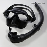 We-Fans Extreme Low Volume Free Diving Mask Scuba Snorkeling Spearfishing Black Silicon Mask Swimming Goggles For Scuba Dive