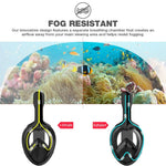 Underwater Snorkeling Full Face Children Swimming Mask Set Scuba Diving Respirator Masks Anti Fog Safe Breathing for Kids Adult