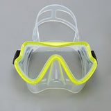 Diving Mask Swimming Goggles Scuba Snorkel Silicone Skirt Tempered Glass Panoramic HD For Adult Youth Anti-Fog with Nose Cover