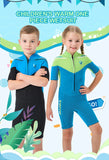 Children's Wetsuit Boys 3MM Neoprene Short Sleeves Zip Front Thermal Warm Surfing Suit Girls Snorkeling Swimming Suit Swimwear