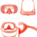 Diving facial mirror, anti -fog 180 ° snorkeling facial mirror, deep water diving mask diving goggles with respiratory tube