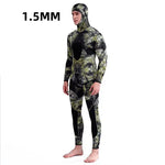 2024 Neoprene Scuba Diving wetsuit1.5/ 3MM Winter Warm  Men Hood Surfing Front Zipper Snorkeling Spearfishing Hooded Diving Suit