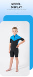 Children's Wetsuit Boys 3MM Neoprene Short Sleeves Zip Front Thermal Warm Surfing Suit Girls Snorkeling Swimming Suit Swimwear