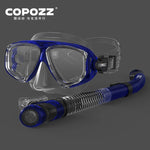 COPOZZ Professional Diving Scuba Mask No Fogging Snorkeling Scuba Dive Glasses Seal Diving Tempered Glass Mask Goggles Men Women