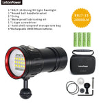 NEW LED Diving Light Highlight Torch  20000Lumens Tactical Diving Flashlight Underwater 100M Waterproof  Video  Camera Light