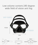 We-Fans Extreme Low Volume Free Diving Mask Scuba Snorkeling Spearfishing Black Silicon Mask Swimming Goggles For Scuba Dive