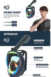 Full Dry Snorkeling Mask 180° Panoramic Scuba Mask Waterproof UV Protection Strap Adjustable Shoulder Strap And Camera Holder