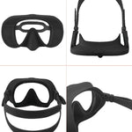 Diving facial mirror, anti -fog 180 ° snorkeling facial mirror, deep water diving mask diving goggles with respiratory tube