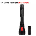 8000 Lumens 4*XHP70 Underwater Super Brightness Diving Flashlight 26650 Waterproof Scuba flash light 3-Modes Dive headlight