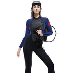 Wetsuit for Men Women One-piece Scuba Diving Suit 3MM Neoprene Long Sleeve Snorkeling Surfing Swimsuit for Girls Sun Protection