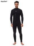 New Men 3mm Front Zip Snorkeling Wetsuit Full Body Diving Surf Suit Keep Warm Long Sleeve Winter Neoprene Kayaking Swimming Suit