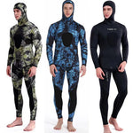 DEMMET Hooded Camouflage 3MM Two-piece Neoprene Wetsuit For Scuba Diving Swimming Underwater Hunting Wetsuit Keeps Warm And Cold