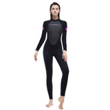 Wetsuit for Men Women One-piece Scuba Diving Suit 3MM Neoprene Long Sleeve Snorkeling Surfing Swimsuit for Girls Sun Protection