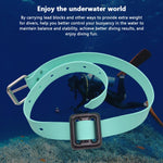 Weight Belt For Diving Spear Fishing Freediving Silicone Scuba Weight Belt Quick-Release Stainless Steel Buckle With 8 Holes