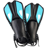 Snorkel Fins Swim Flippers Short Diving Frog Shoes Duck Webs Adjustable Silicone Travel Size Open Heel Adult Men Women Youth Kid