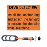 2022 Underwater Dive Scuba Metal Detector Folding Waterproof Coil Pulse Scan Pinpointer Diving Glod Detecting