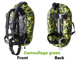 30LBS Scuba Tech Diving BCD for Travel Backmount Donut Wing with Single Cylinder STA Harness Buoyancy Compensators Camouflage