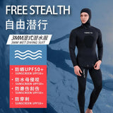 2024 Neoprene Scuba Diving wetsuit1.5/ 3MM Winter Warm  Men Hood Surfing Front Zipper Snorkeling Spearfishing Hooded Diving Suit