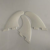 3 PCS Surf FIN F II High Quality Fiberglass Plastic Black/White Surfboard Size M Surfing Tri Fins