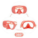 Diving facial mirror, anti -fog 180 ° snorkeling facial mirror, deep water diving mask diving goggles with respiratory tube