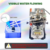 NUOGE4500Psi 300Bar PCP Air Compressor AUTO-STOP Electric High Pressure Compressor Scuba Diving Tank Filling