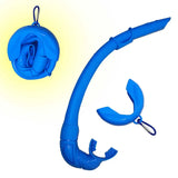 Roll Up Silicone Snorkel Swimming Swim Snorkel with Hanging Buckle Comfortable Breathing Tube for Snorkeling